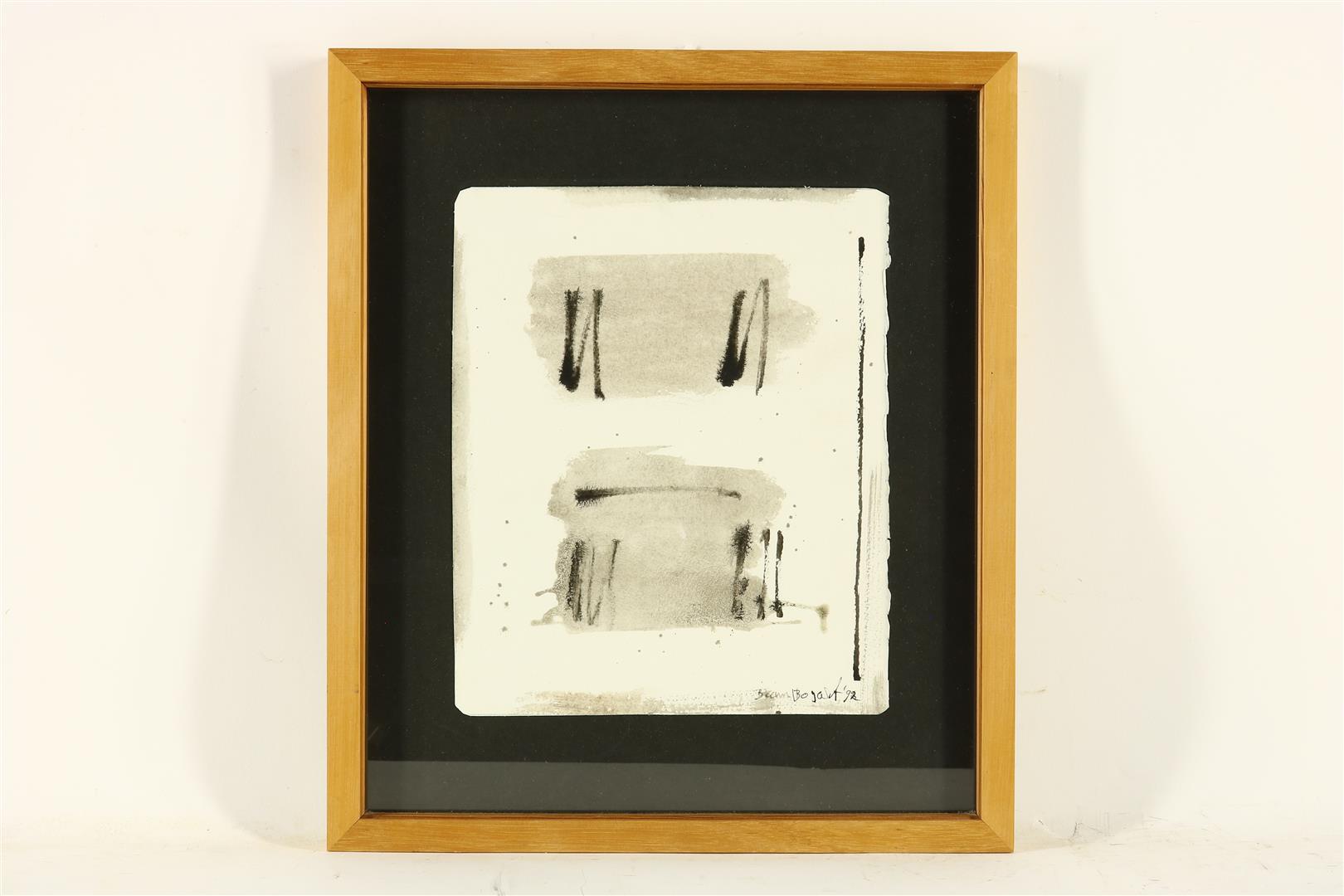 Bram Bogart (1921-2012) Abstract composition in shades of gray, signed and dated '92 lower right, - Image 2 of 4