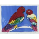 Walasse Ting (1929-2010) Two parrots, signed lower right and dated 1982, lithograph 134/200, 63 x 80