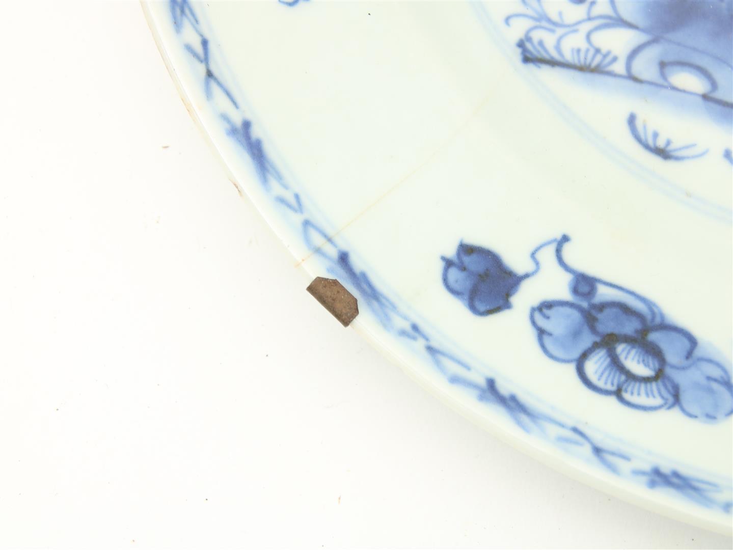 Set porcelain plates, decorated in blue with flowering shrubs, China 18th centur - Bild 3 aus 8