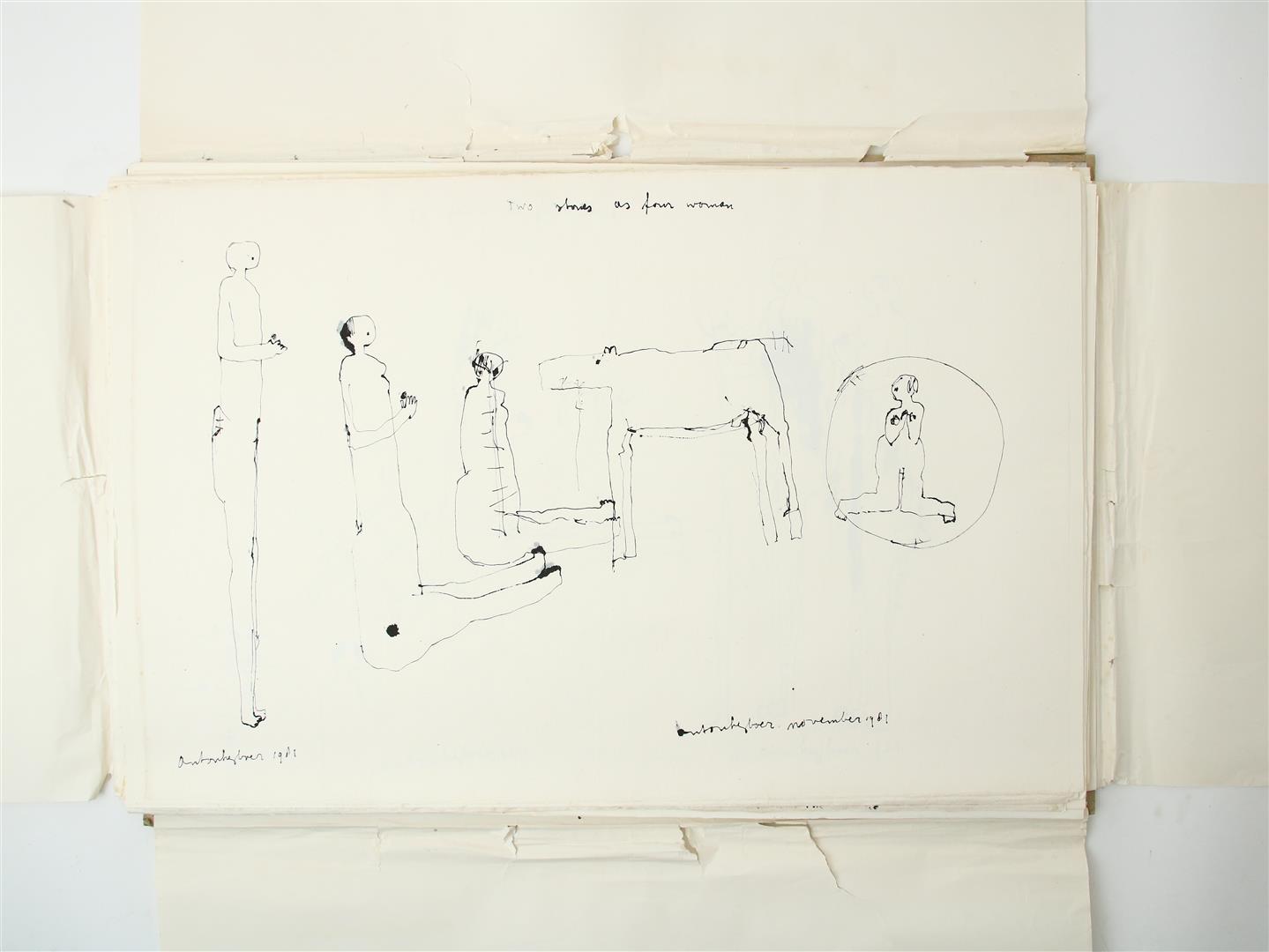 Anton Heyboer (1924-2005) Folder with 61 unique drawings, all signed and dated, Indian ink / - Image 13 of 29