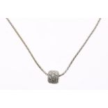 White gold necklace set with diamonds