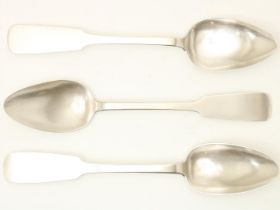 Three silver spoons "Oostzeelepels", 18th/19th Century, Robt Kleyenstuber & Co.