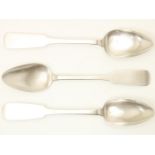 Three silver spoons "Oostzeelepels", 18th/19th Century, Robt Kleyenstuber & Co.