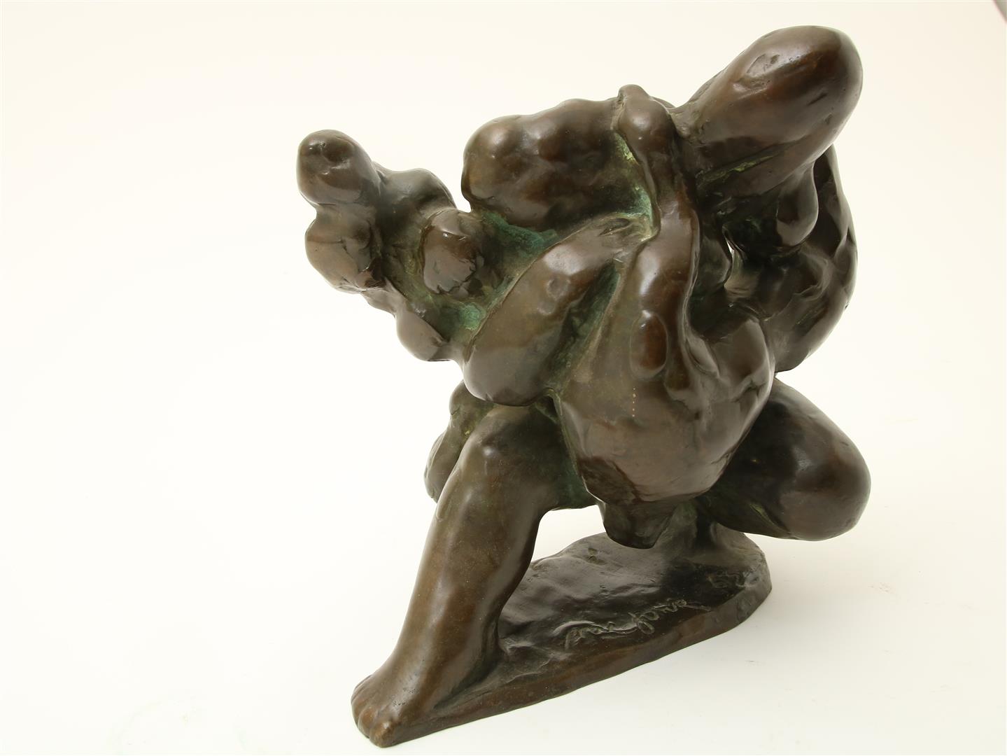 Nic Jonk (1928-1994) Leda and the Swan, bronze, signed, 27 x 25 x 17 cm. - Image 2 of 5