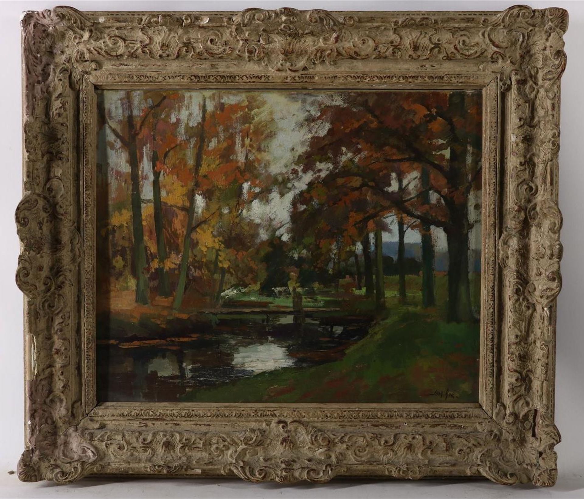 Jack Aué (1866-1930) Corversbos near Hilversum, signed lower right, Canvas 48 x 58 cm. - Image 2 of 4
