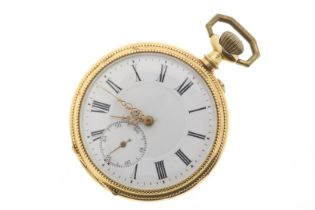 Pocket watch in partially gold case