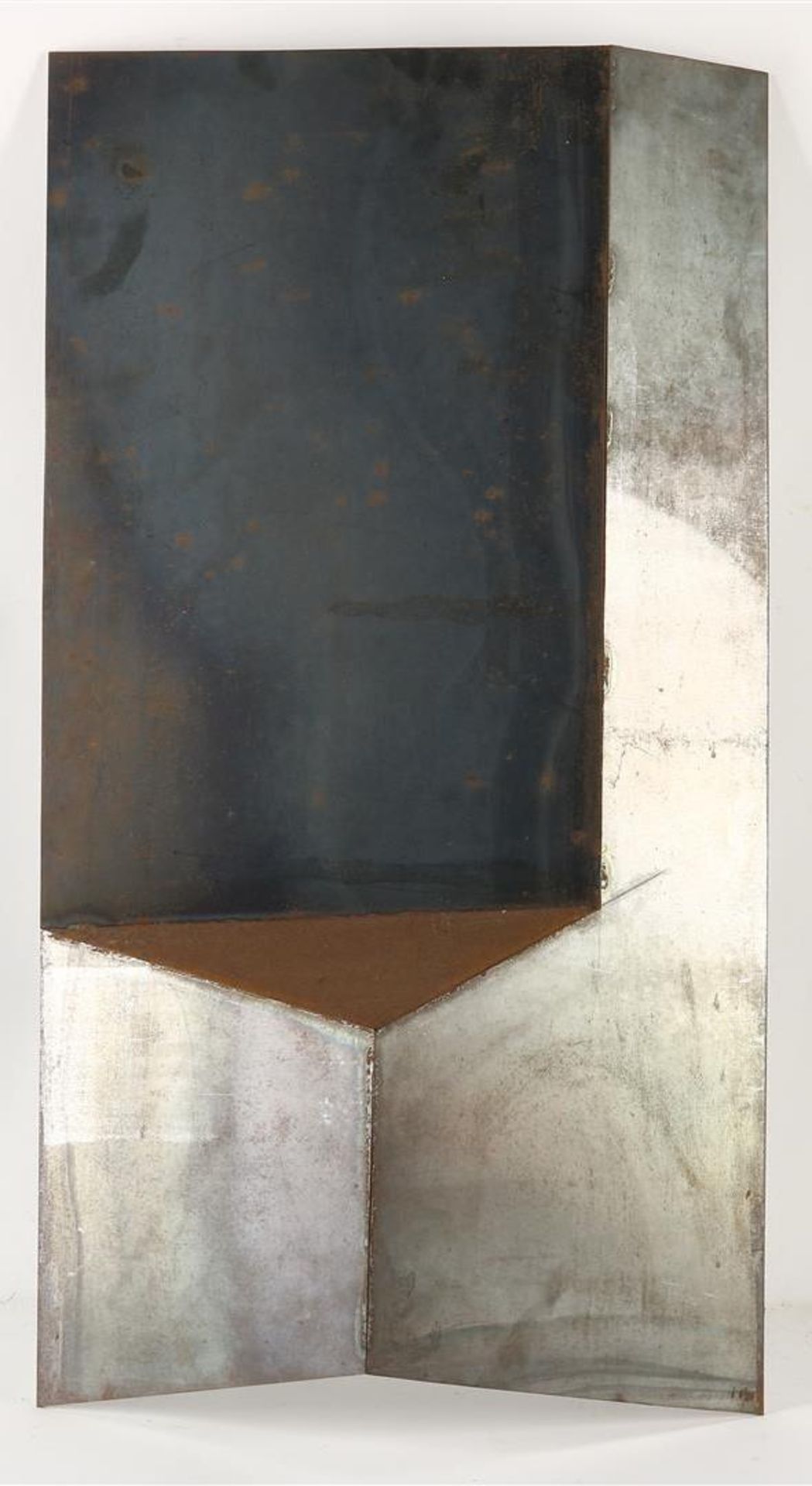 Heiner Thiel (1957-) Metal wall sculpture, signed and dated '89 on the reverse, steel plate87 x 47 x