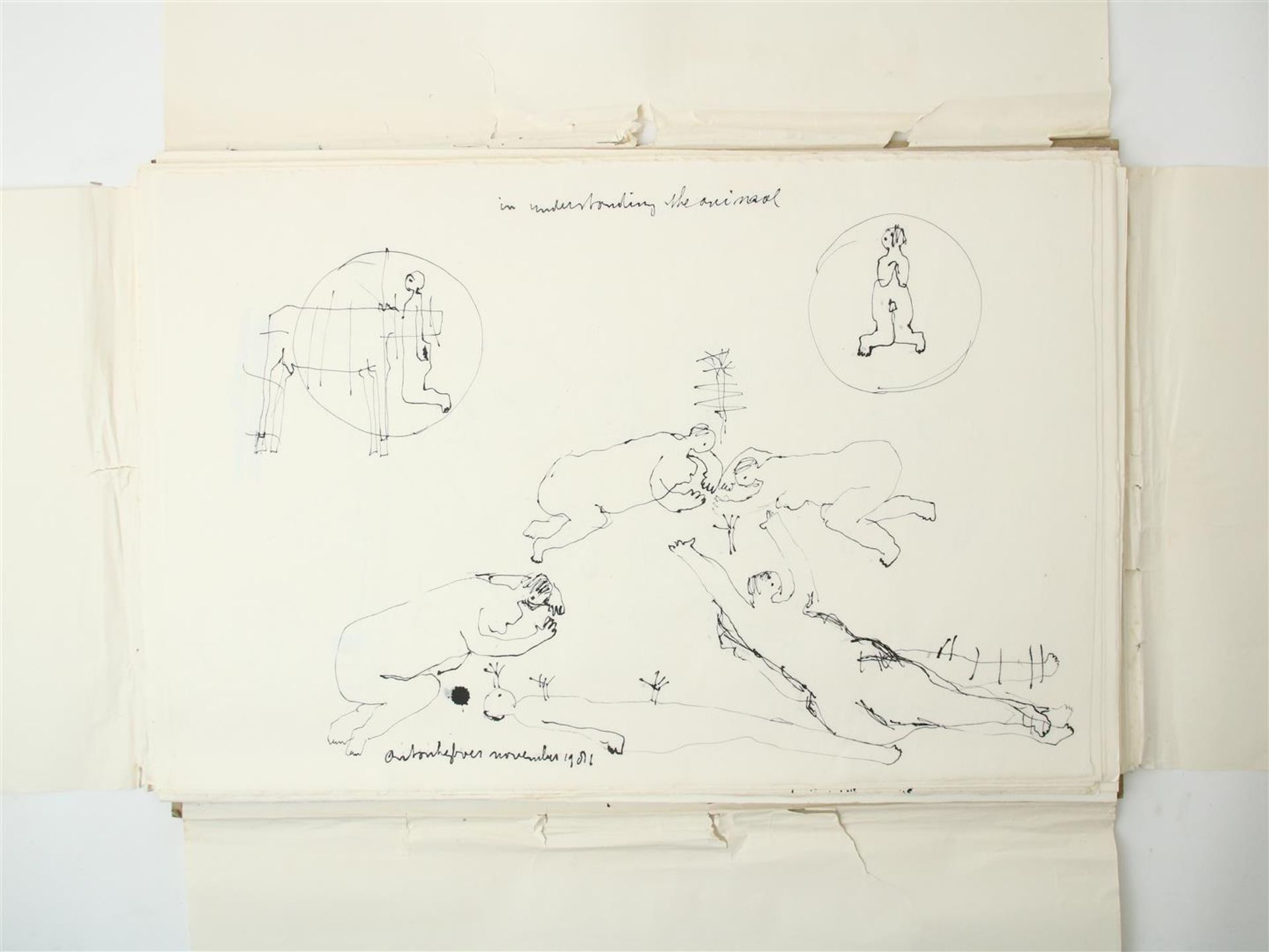 Anton Heyboer (1924-2005) Folder with 61 unique drawings, all signed and dated, Indian ink / - Image 18 of 29