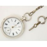 Silver pocket watch J.B.Yabsley / London