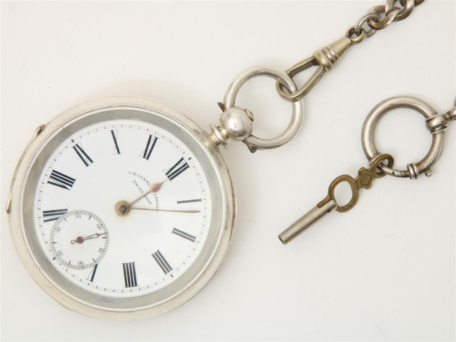 Silver pocket watch J.B.Yabsley / London