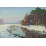 Johan Meijer (1885-1970) Winter landscape, signed left canvas, canvas 49 x 75 cm. Origin: