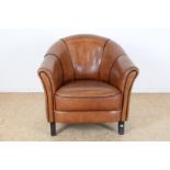 Brownleather fauteuil