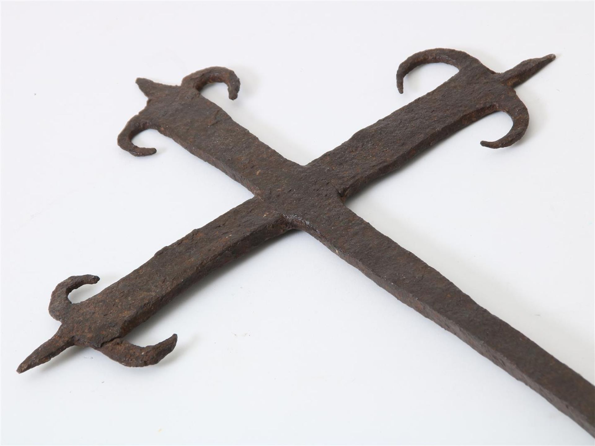 Wrought iron field cross, probably Spain, 18th century, height 80 cm. - Image 2 of 3