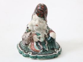 Porcelain figure with stag, Kutani, Japan