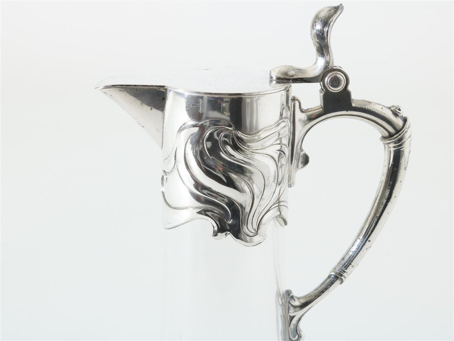 Crystal Jugendstil carafe with plated mount, WMF - Bild 2 aus 4