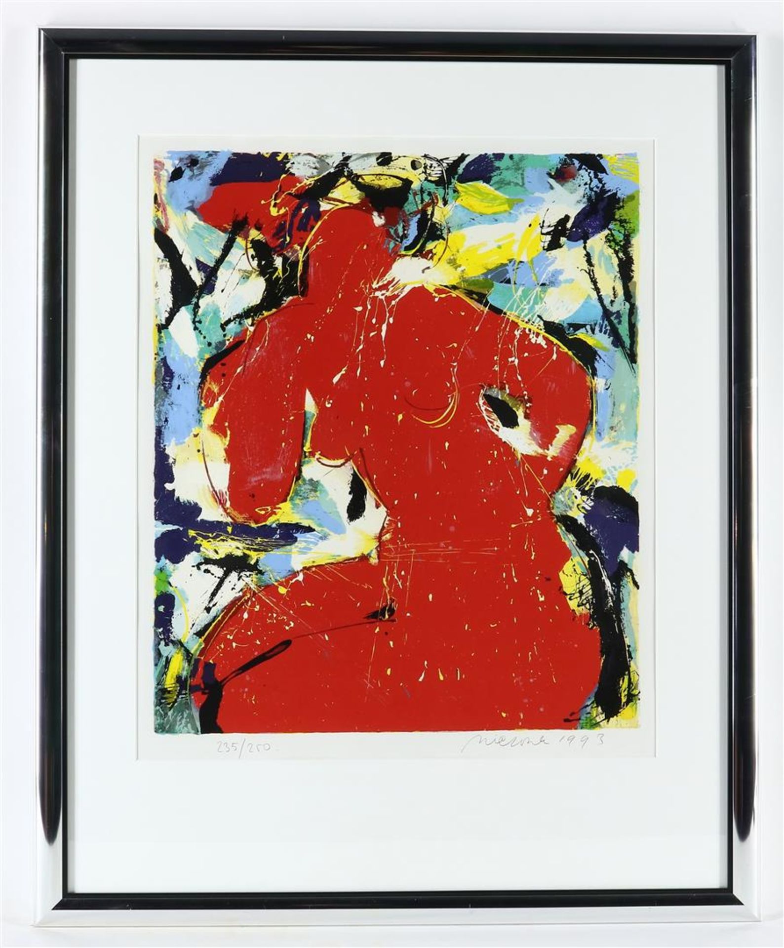 Nic Jonk (1928-1994) Amante, signed lower right and dated 1993, screen print 235/250 70 x 58 cm. - Image 2 of 4