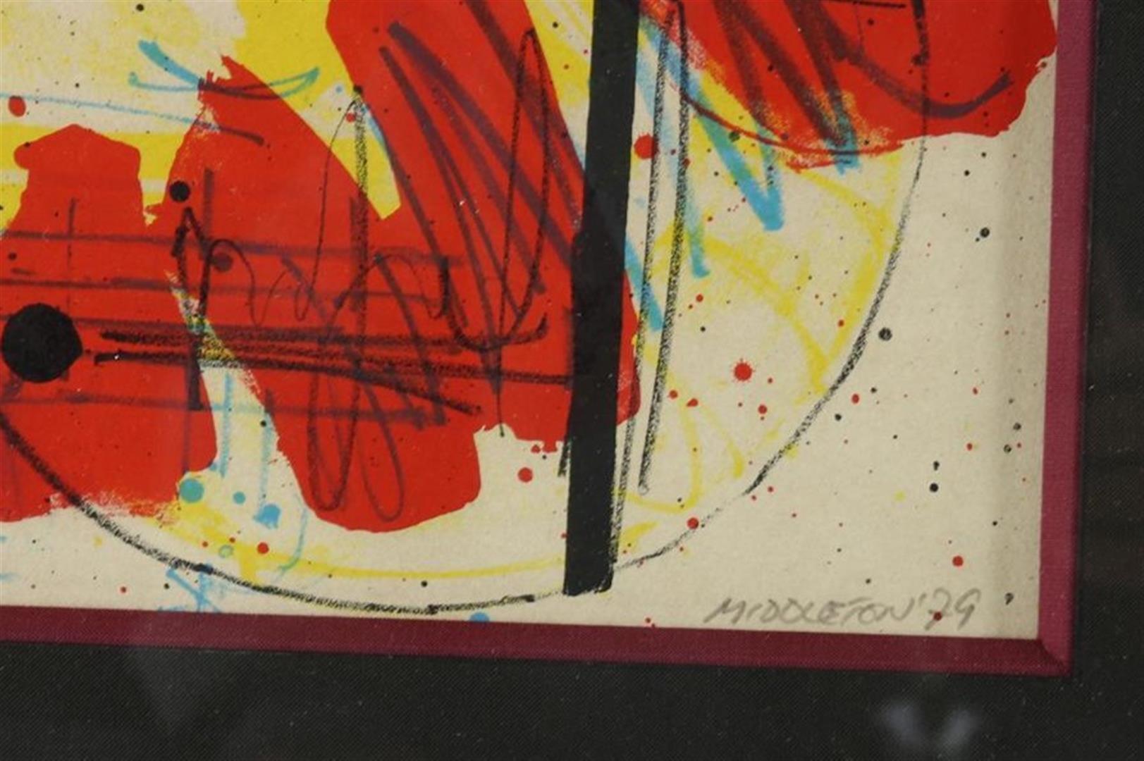 Sam Middleton (1927-2015) Three colorful abstracts, all signed and dated '79 lower right, screen - Image 2 of 8