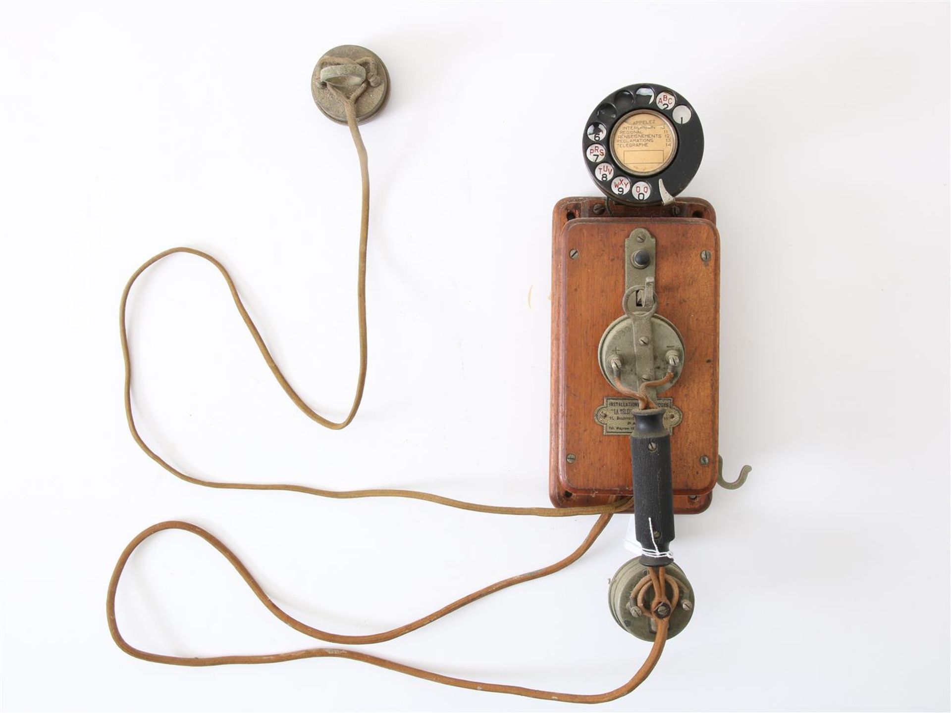 Old telephone, Paris, France