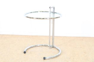 chrome table after Eileen Gray