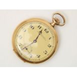 Pocket watch, yellow gold case, with engraving on the inside: "17 July / 1879 - 1929 / R.S.K.",