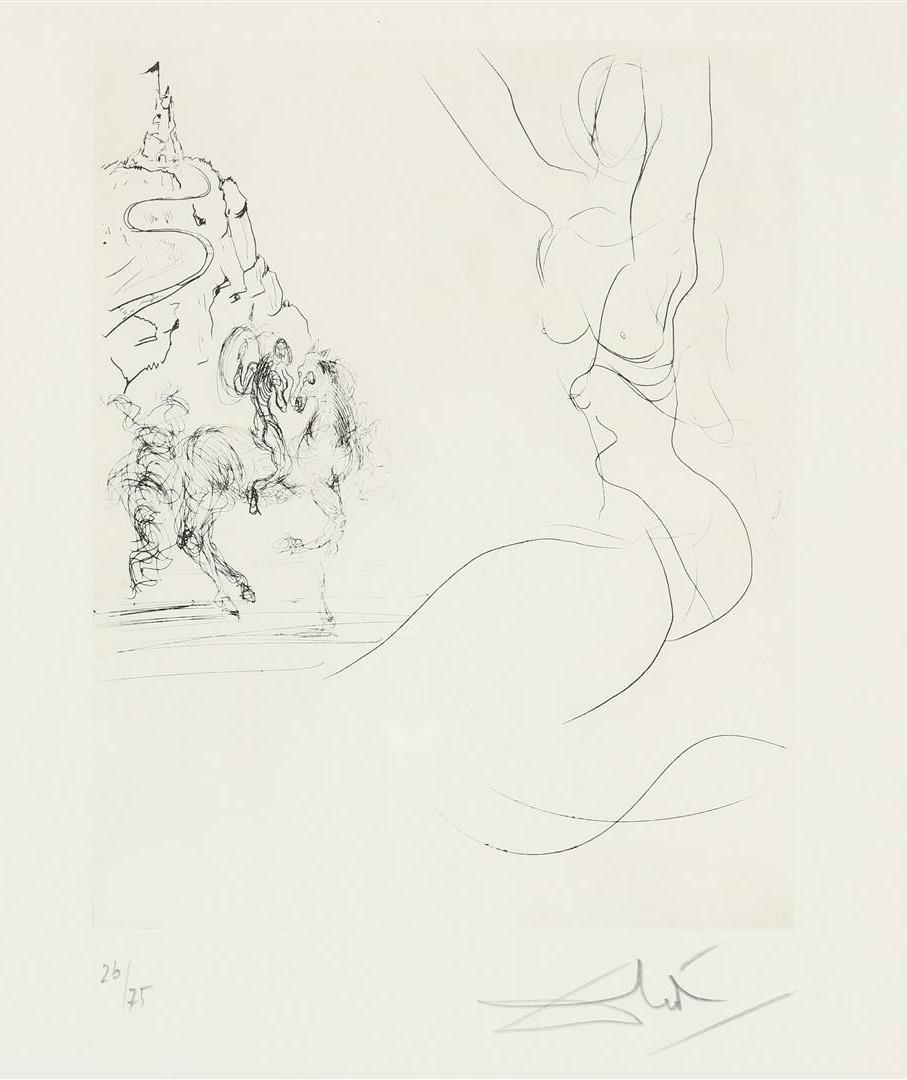 Salvador Dali (1904-1989) Etching, signed lower right, numbered 26/75.