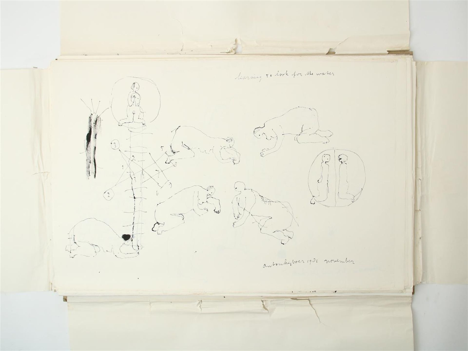 Anton Heyboer (1924-2005) Folder with 61 unique drawings, all signed and dated, Indian ink / - Image 19 of 29
