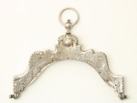 Silver purse frame, approx 1800