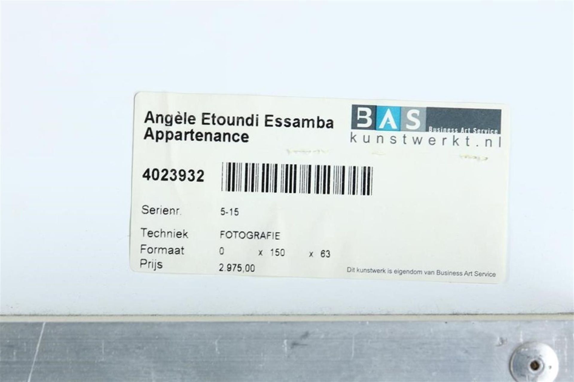 Angèle Etoundi Essamba (1962-) 'Appartenance', verso signed and dated 2007, photo on dibond 12/15, - Image 3 of 4