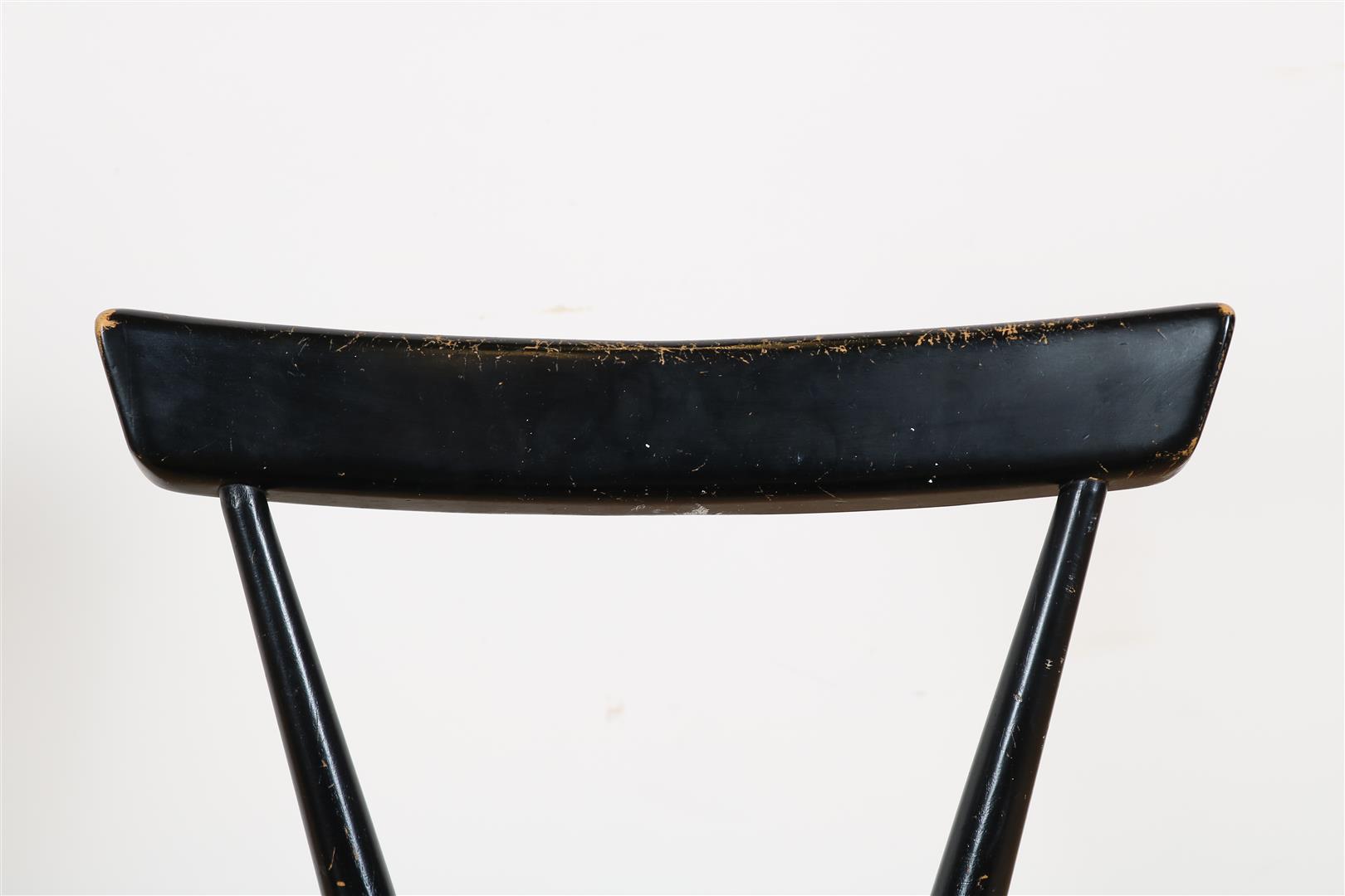 Set of black stained Ercol chairs, England 1960s, stamped underside of seat, height 75 cm. - Image 2 of 6