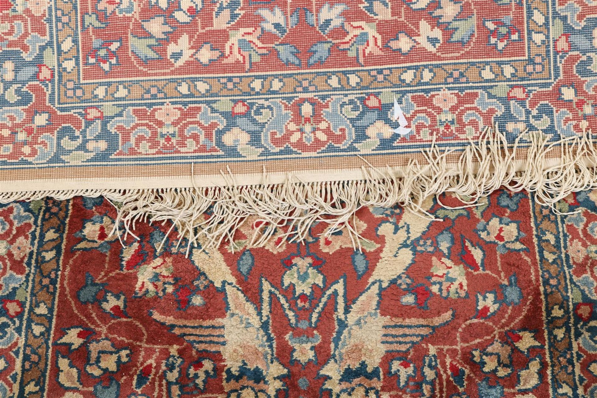 Carpet, Ghom with wool and silk, 125 x 77 cm. (discolored) - Image 3 of 3