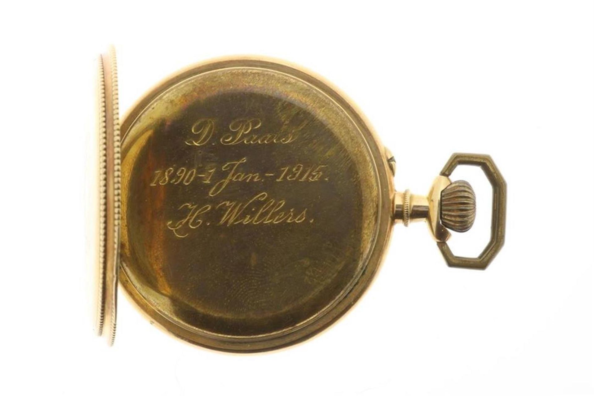 Pocket watch in partially gold case - Bild 2 aus 2