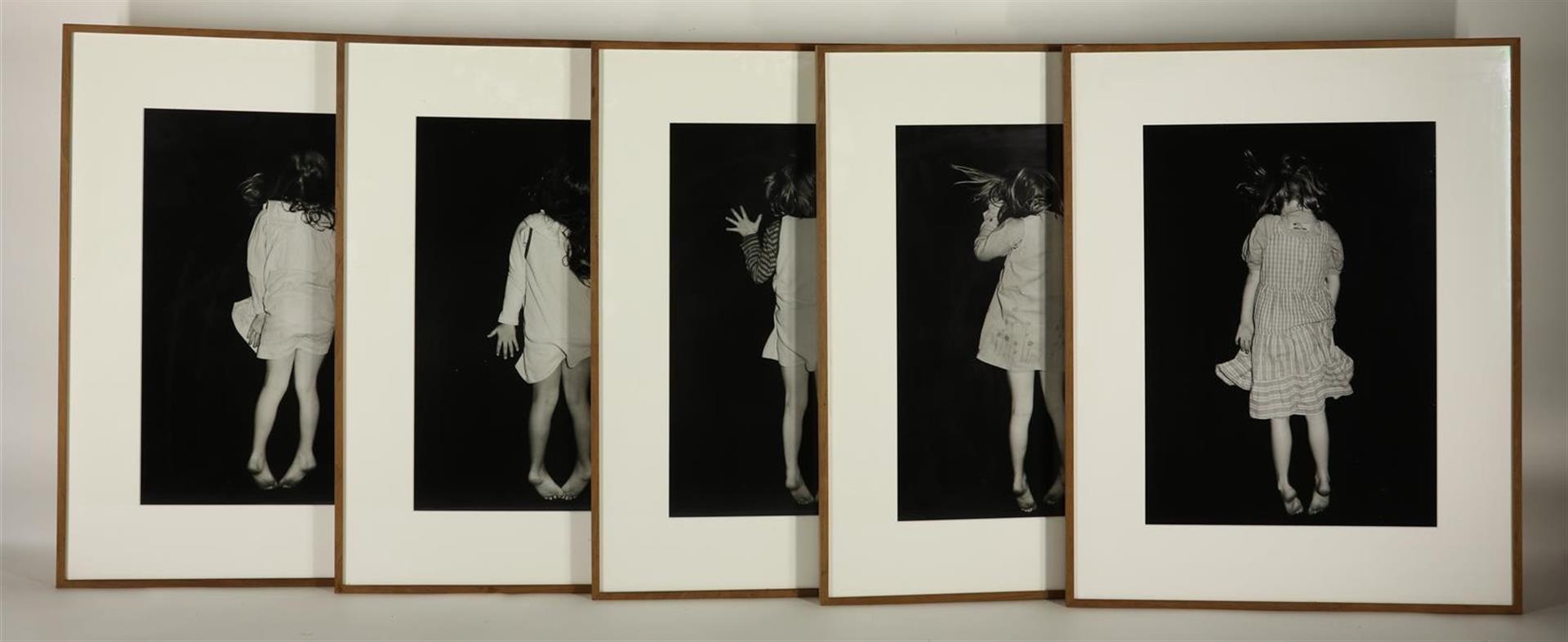 Diana Scherer (1971-) "Madchen (The Girls)", series of five black and white photos, unsigned, on the