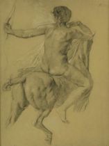 Anselm Feuerbach, naked Amazone on horse