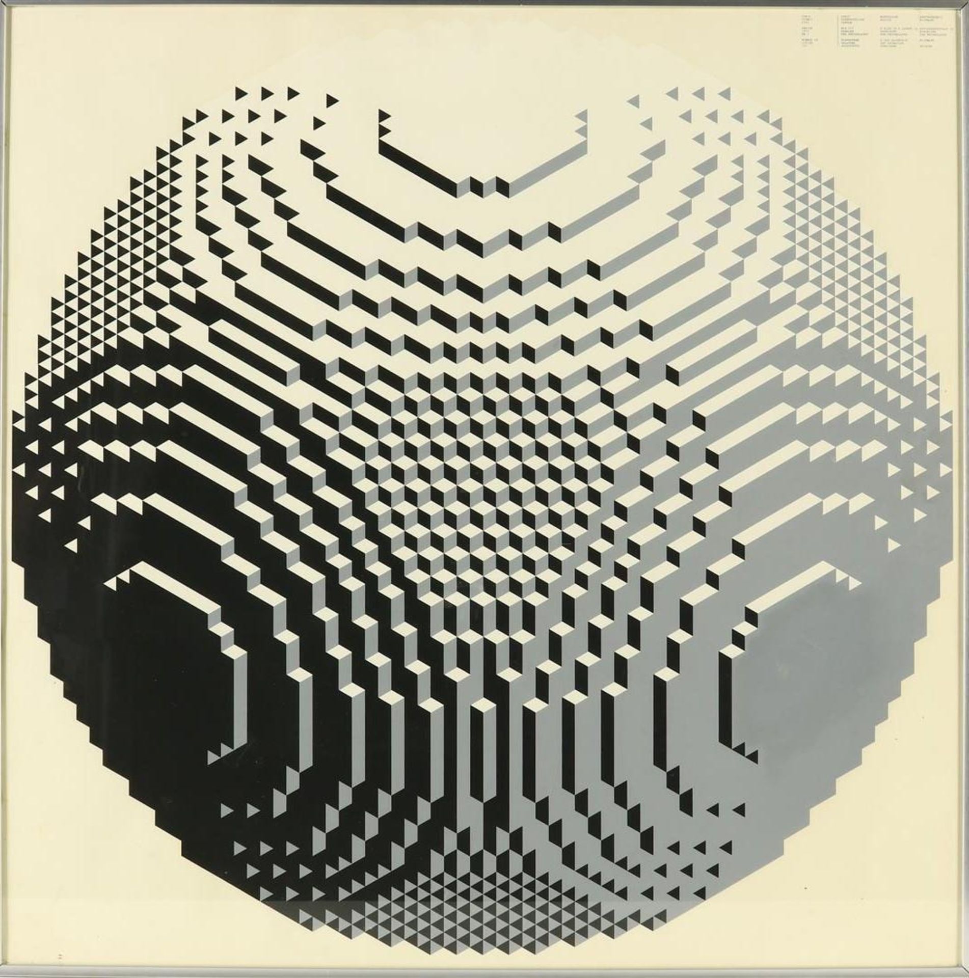 Slothouber, Jan& Graatsma, Willem, 'Cubic Cosmic City', series 1972 no. 1, edition 200, screen print