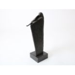 Renée Leusden (1947-) 'Violinist', bronze sculpture on marble base, 45 x 9 x 11 cm.