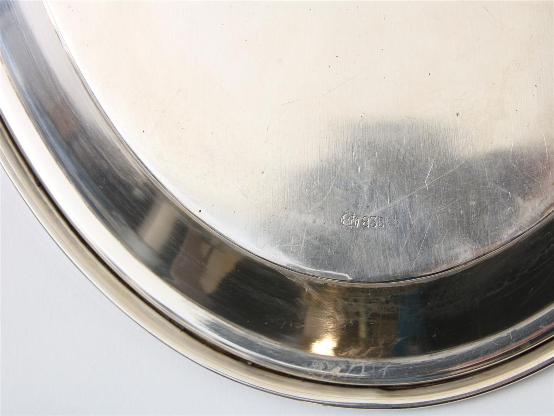 Four-piece silver coffee set: coffee pot, tray, sugar bowl and milk jug, Germany ca. 1930, 835/ - Image 11 of 11