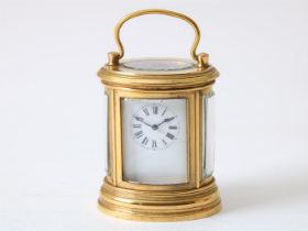 Oval carriage clock, France 1890