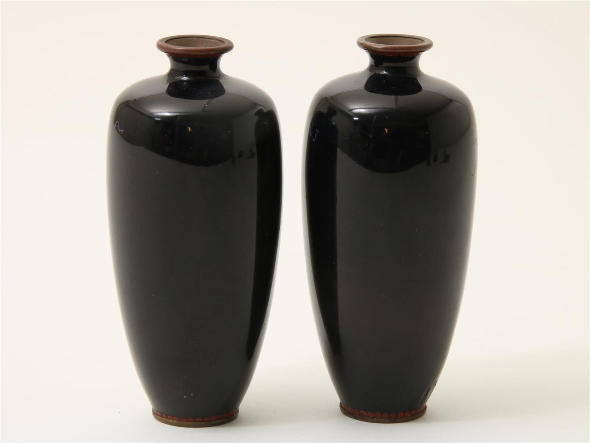Set cloisonne vases, Meiji- period Japan  - Bild 2 aus 4