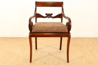 Mahogany Empire office chair