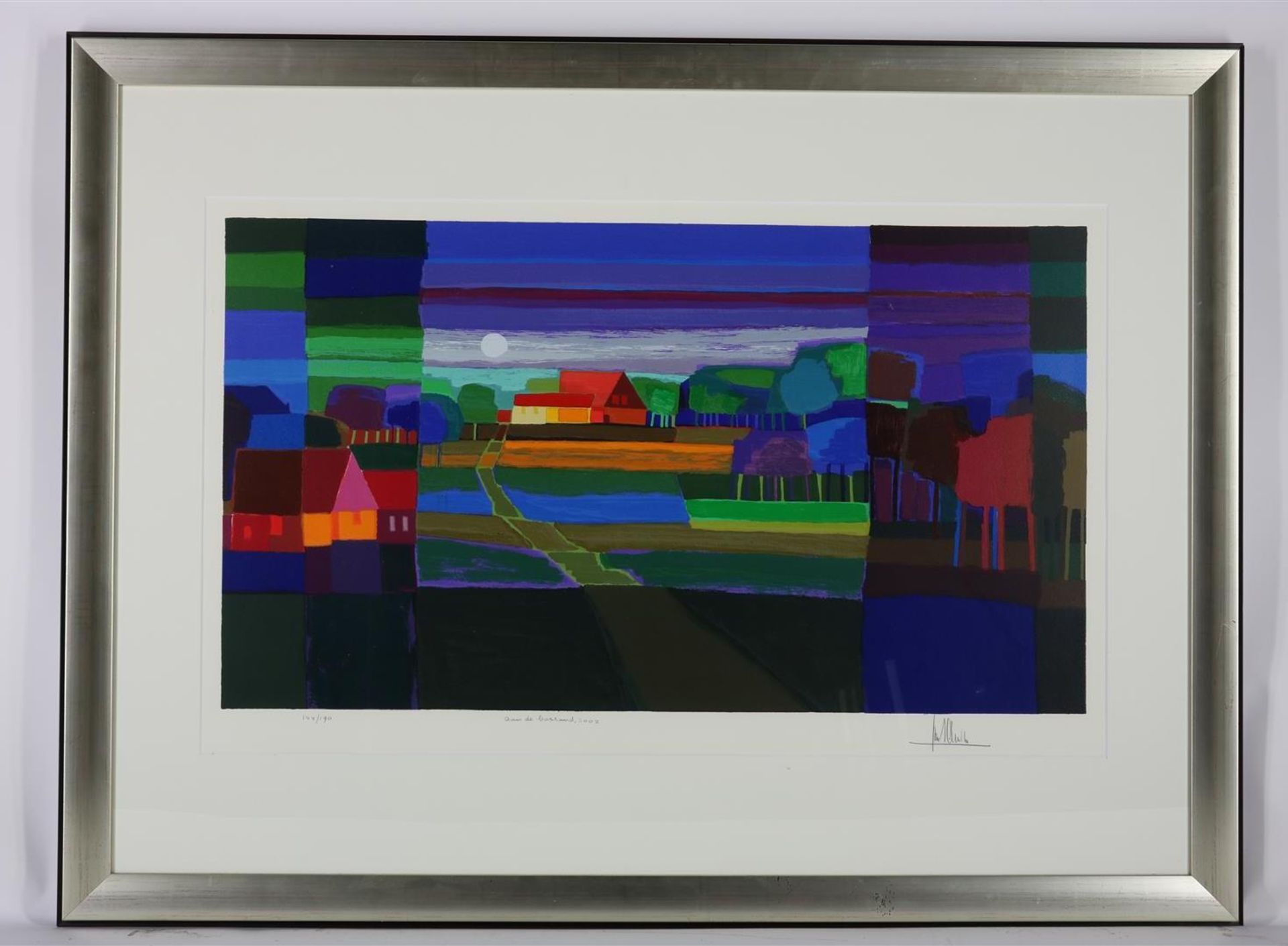 Ton Schulten (1938-) "Aan de bosrand, 2002" signed lower right. Screen print, 144/190, 60 x 95 cm. - Image 2 of 4