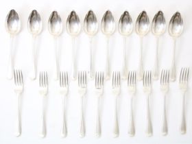 Silver cutlery, spoons and forks
