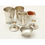 Various silver cups