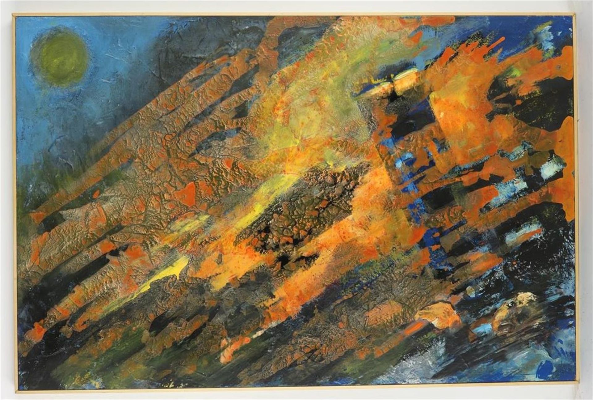 Ninke Kast (1926-2022) 'Shipwreck', signed and dated 2000 on the reverse, board 80 x 120 cm. - Image 2 of 3