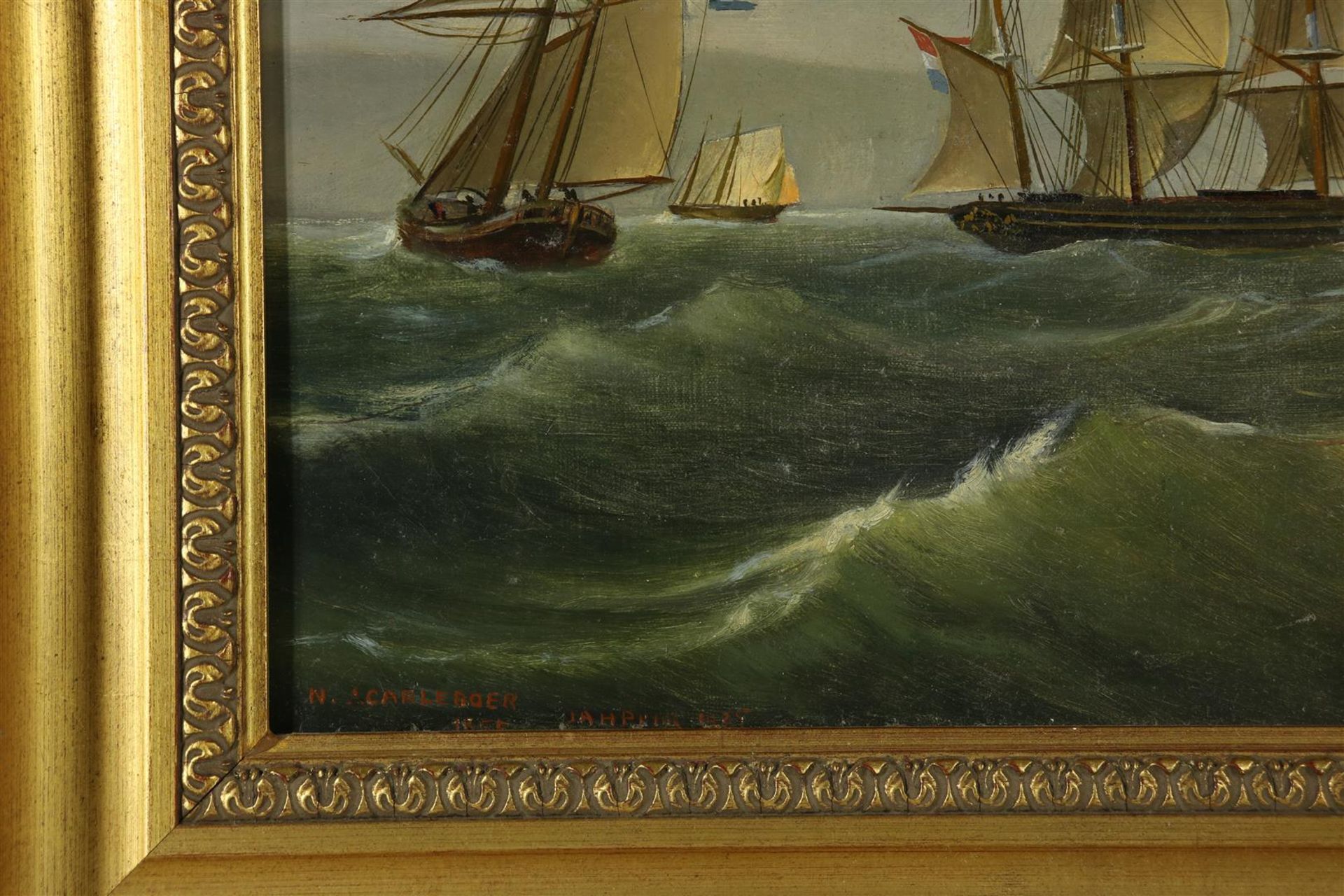 19th century, painting, ships  - Bild 3 aus 5