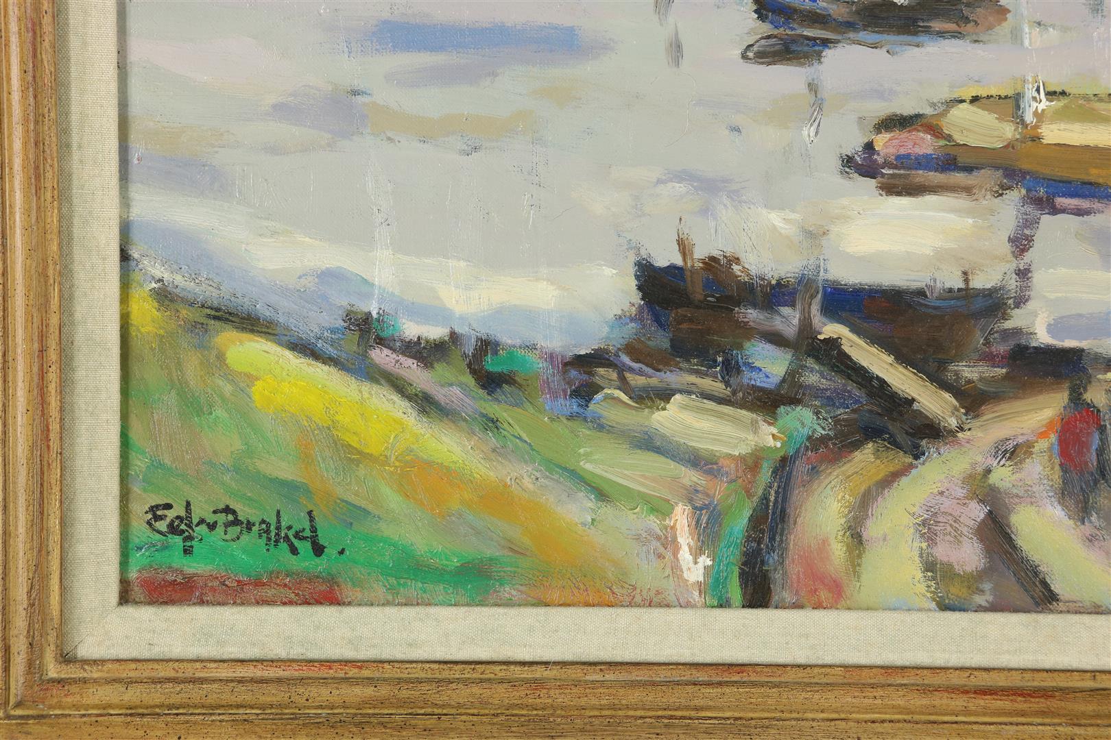 Eef van Brakel (1930-2014) View of Driel, signed lower left. Canvas 35 x 60 cm. - Image 3 of 4