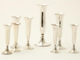 Lot with various silver vases, Van Kempen