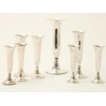 Lot with various silver vases, Van Kempen