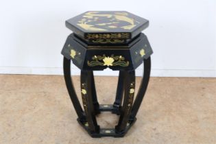 black lacquer table, China