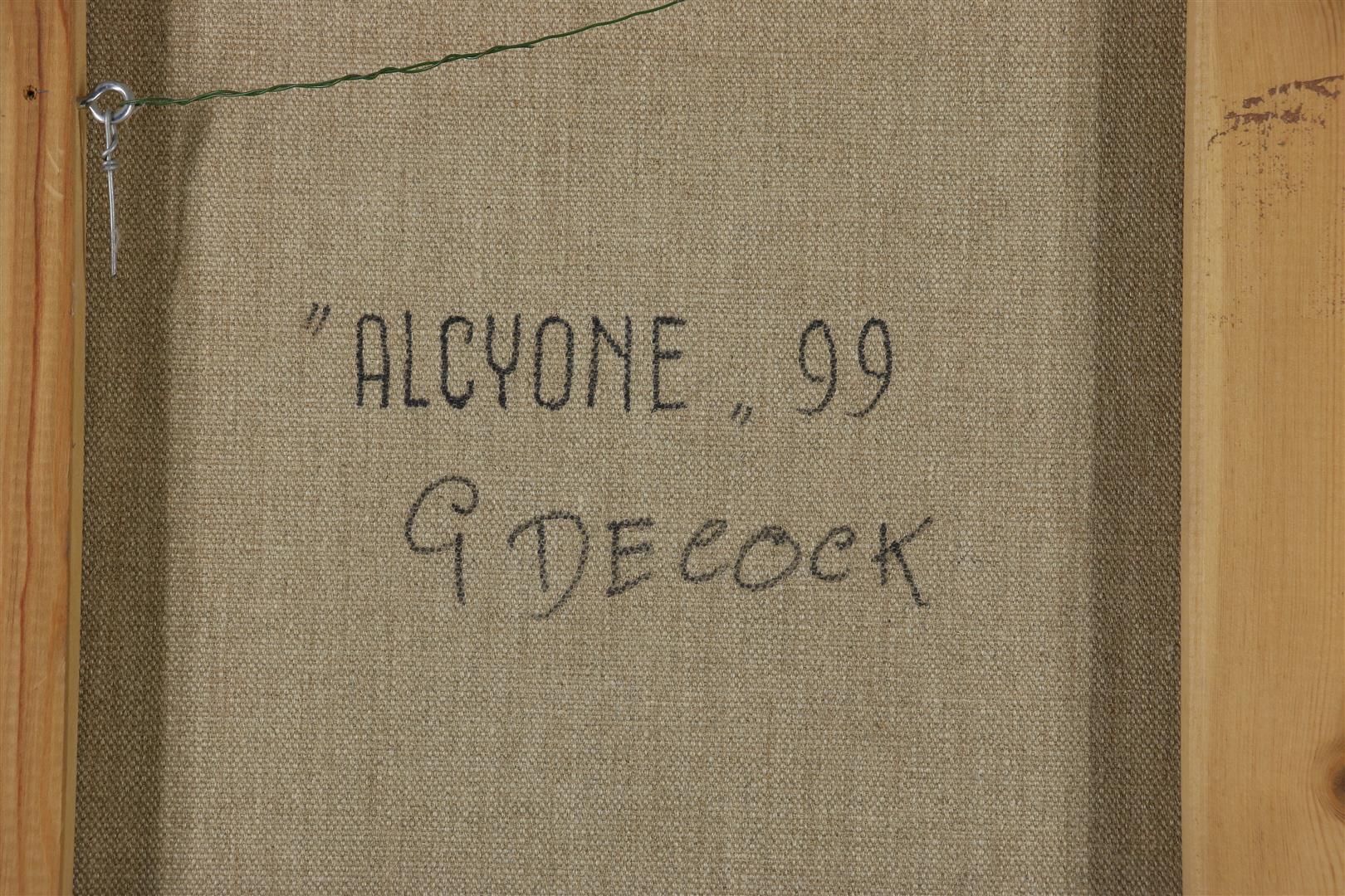 Gilbert Decock (1928-2007) 'So Alcyone', Abstract geometric composition, signed and dated '99 on the - Image 4 of 4