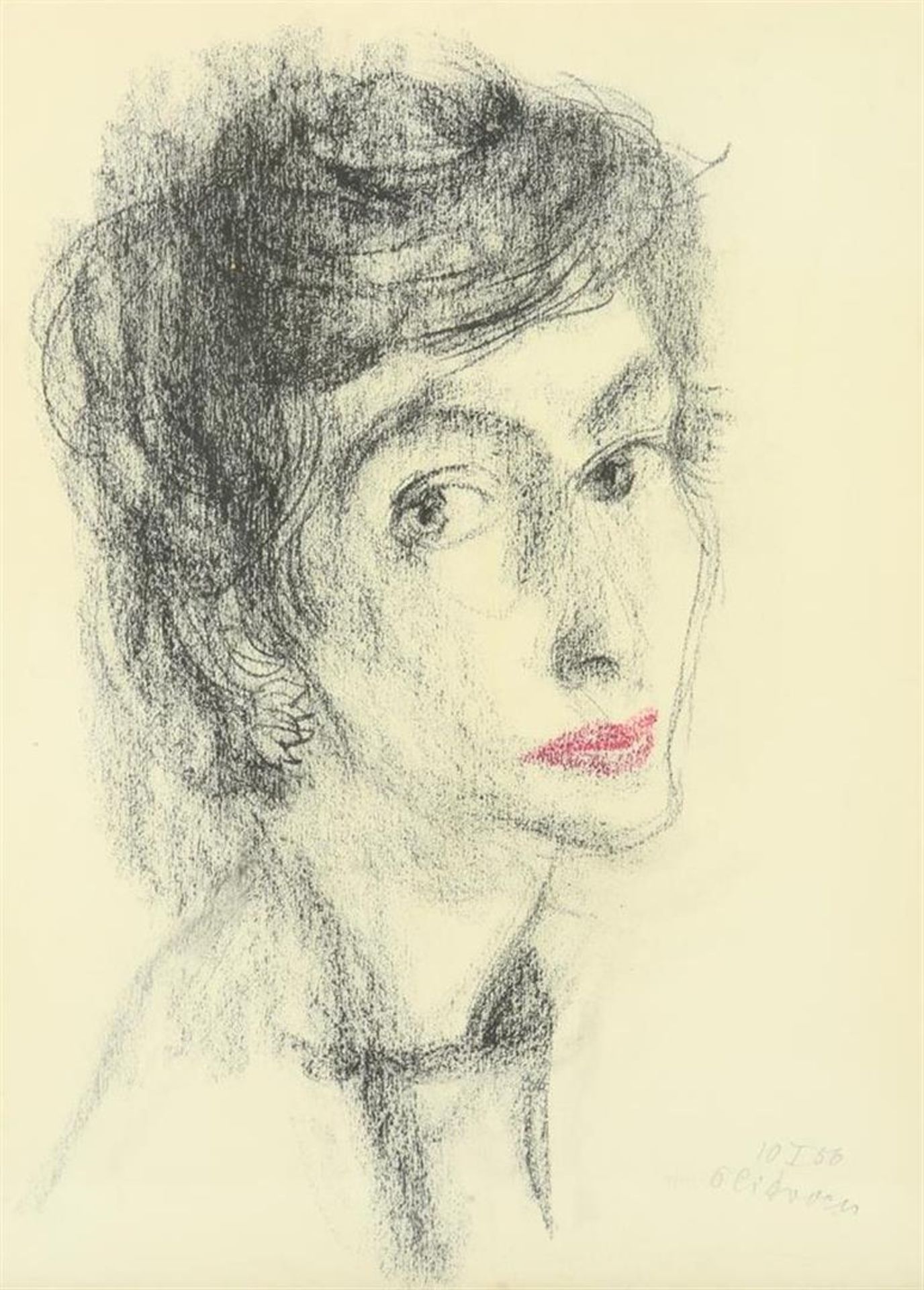 Paul Citroen (1896-1983) Two female portraits, signed and dated '50 and '57 bottom right, drawings - Image 3 of 6